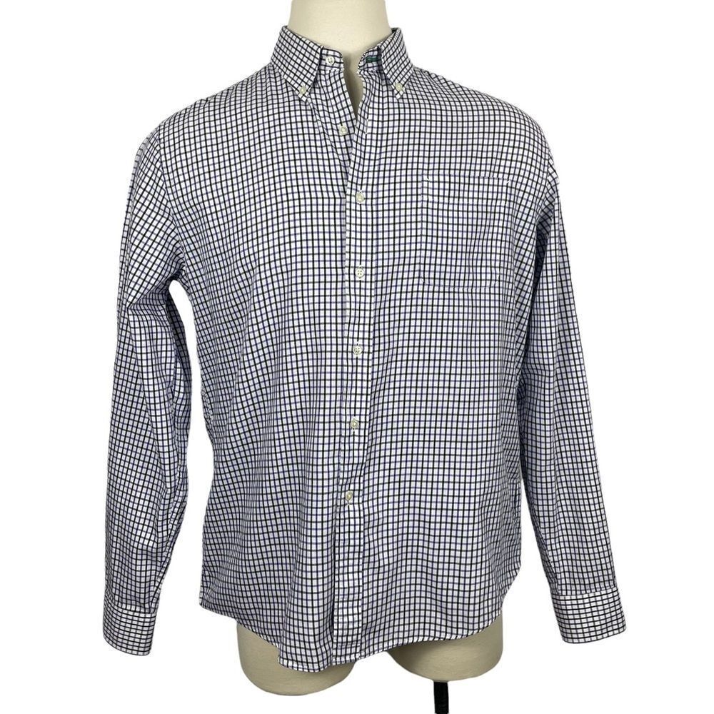 Tommy Hilfiger Purple & Black Slim Fit Long Sleeve Plaid Button Down Dress Shirt